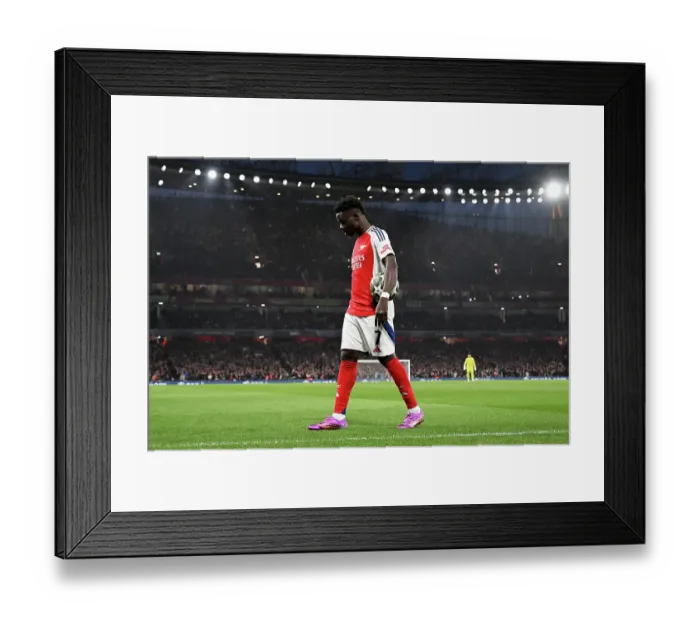 Framed Print : Arsenal FC v Real Madrid C.F. - UEFA Champions League 2024 / 25 Quarter Final First Leg
