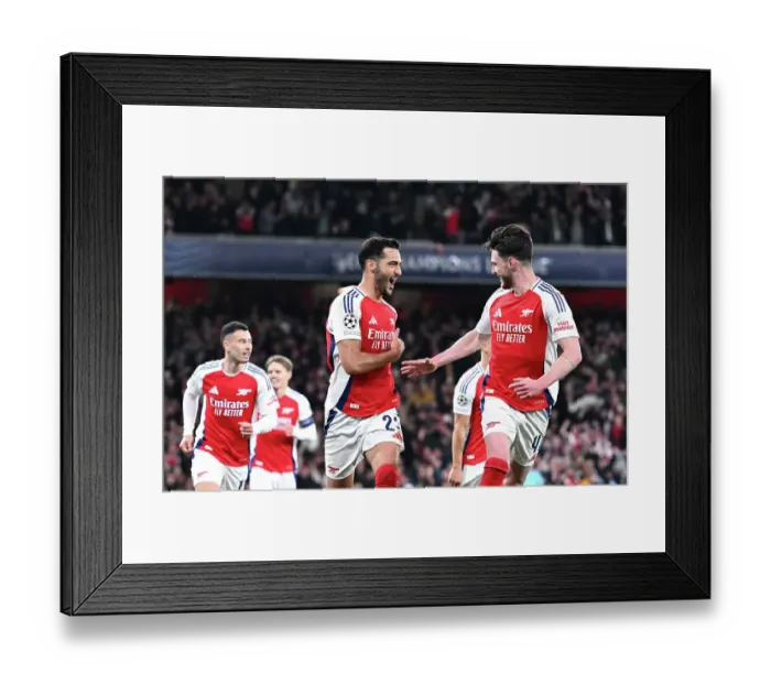Framed Print : Arsenal FC v Real Madrid C.F. - UEFA Champions League 2024 / 25 Quarter Final First Leg