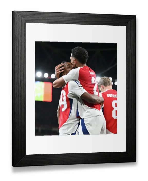 Framed Print : Arsenal FC v Real Madrid C.F. - UEFA Champions League 2024 / 25 Quarter Final First Leg