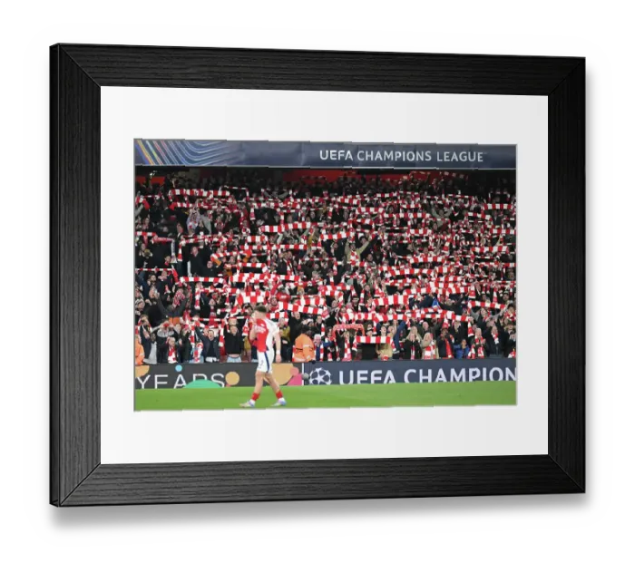 Framed Print : Arsenal FC v Real Madrid C.F. - UEFA Champions League 2024 / 25 Quarter Final First Leg