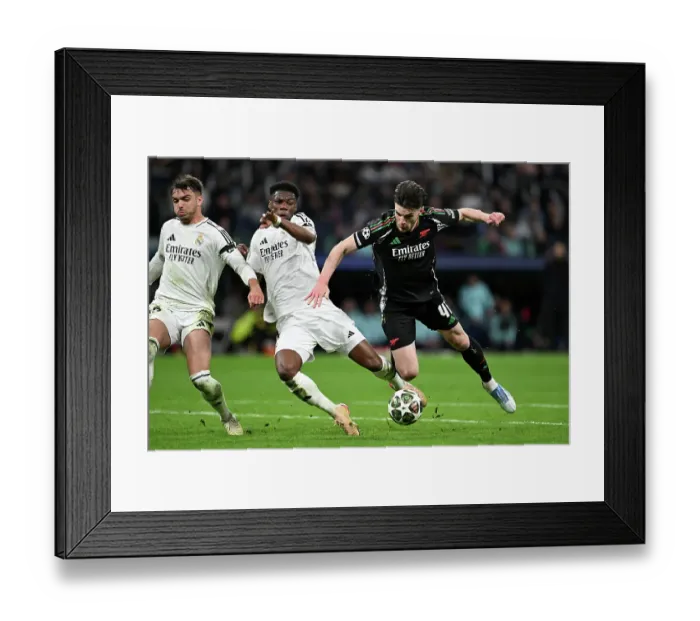 Framed Print : Real Madrid C.F. v Arsenal FC - UEFA Champions League 2024 / 25 Quarter Final Second Leg Framed Print : Real Madrid C.F. v Arsenal FC - UEFA Champions League 2024 / 25 Quarter Final Second Leg