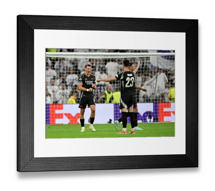 Framed Print : Real Madrid C.F. v Arsenal FC - UEFA Champions League 2024 / 25 Quarter Final Second Leg Framed Print : Real Madrid C.F. v Arsenal FC - UEFA Champions League 2024 / 25 Quarter Final Second Leg