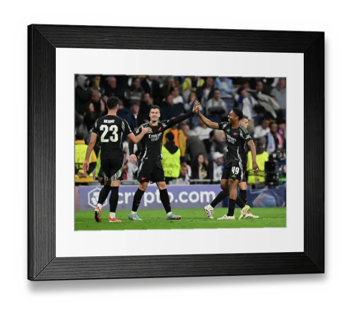 Framed Print : Real Madrid C.F. v Arsenal FC - UEFA Champions League 2024 / 25 Quarter Final Second Leg Framed Print : Real Madrid C.F. v Arsenal FC - UEFA Champions League 2024 / 25 Quarter Final Second Leg