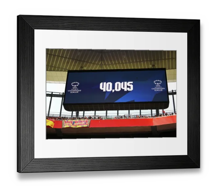 Framed Print : Arsenal WFC v Olympique Lyonnais - UEFA Women's Champions League Semi Final First Leg Arsenal WFC v Olympique Lyonnais - UEFA Women's Champions League Semi Final First Leg