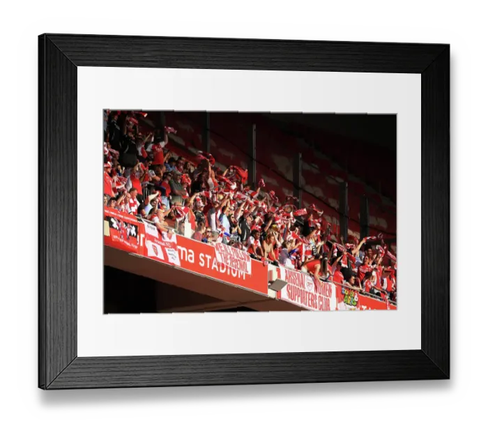 Framed Print : Olympique Lyonnais v Arsenal WFC - UEFA Women's Champions League Semi Final Second Leg Olympique Lyonnais v Arsenal WFC - UEFA Women's Champions League Semi Final Second Leg