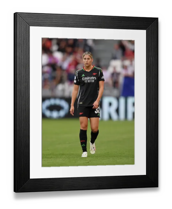 Framed Print : Olympique Lyonnais v Arsenal WFC - UEFA Women's Champions League Semi Final Second Leg Olympique Lyonnais v Arsenal WFC - UEFA Women's Champions League Semi Final Second Leg