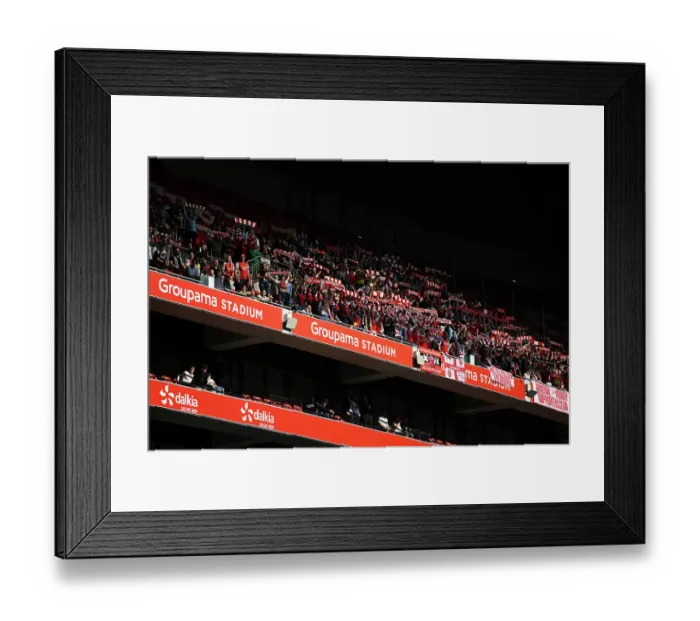 Framed Print : Olympique Lyonnais v Arsenal WFC - UEFA Women's Champions League Semi Final Second Leg Olympique Lyonnais v Arsenal WFC - UEFA Women's Champions League Semi Final Second Leg