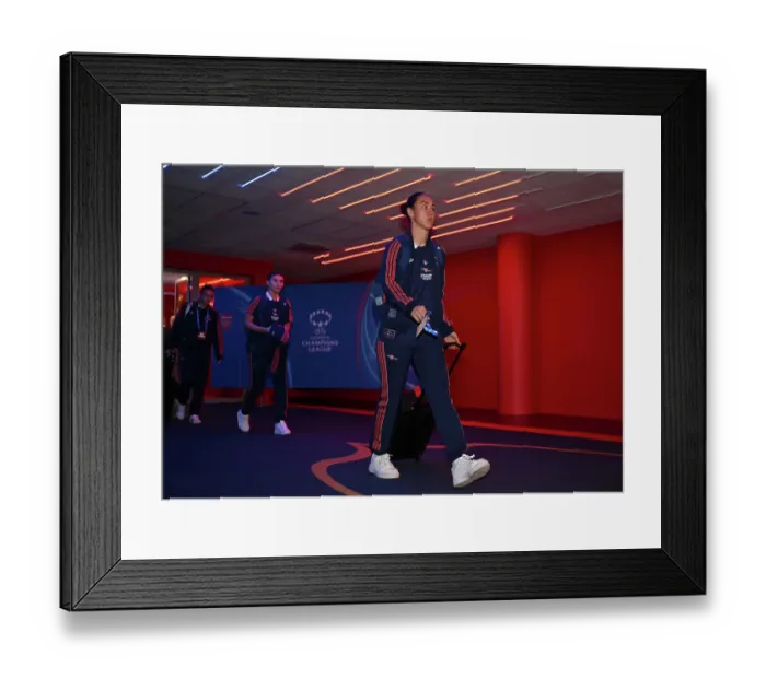Framed Print : Olympique Lyonnais v Arsenal WFC - UEFA Women's Champions League Semi Final Second Leg Olympique Lyonnais v Arsenal WFC - UEFA Women's Champions League Semi Final Second Leg