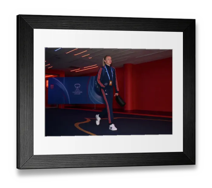 Framed Print : Olympique Lyonnais v Arsenal WFC - UEFA Women's Champions League Semi Final Second Leg Olympique Lyonnais v Arsenal WFC - UEFA Women's Champions League Semi Final Second Leg