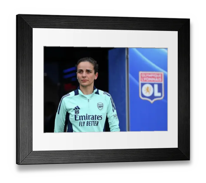 Framed Print : Olympique Lyonnais v Arsenal WFC - UEFA Women's Champions League Semi Final Second Leg Olympique Lyonnais v Arsenal WFC - UEFA Women's Champions League Semi Final Second Leg