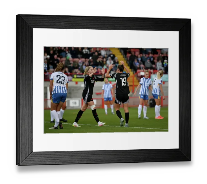 Framed Print : Brighton & Hove Albion FC v Arsenal FC - Barclays Women's Super League Brighton & Hove Albion FC v Arsenal FC - Barclays Women's Super League