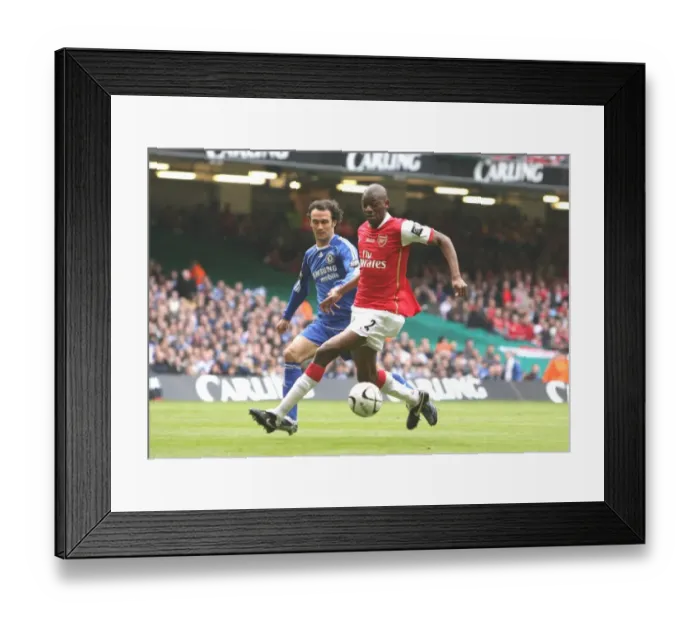 Framed Print : The Carling Cup Final Showdown: Arsenal's Abu Diaby vs. Chelsea's Ricardo Carvalho, Arsenal 1:2 Chelsea, Millennium Stadium, Cardiff, 2007 Framed Print : The Carling Cup Final Showdown: Arsenal's Abu Diaby vs. Chelsea's Ricardo Carvalho, Arsenal 1:2 Chelsea, Millennium Stadium, Cardiff, 2007
