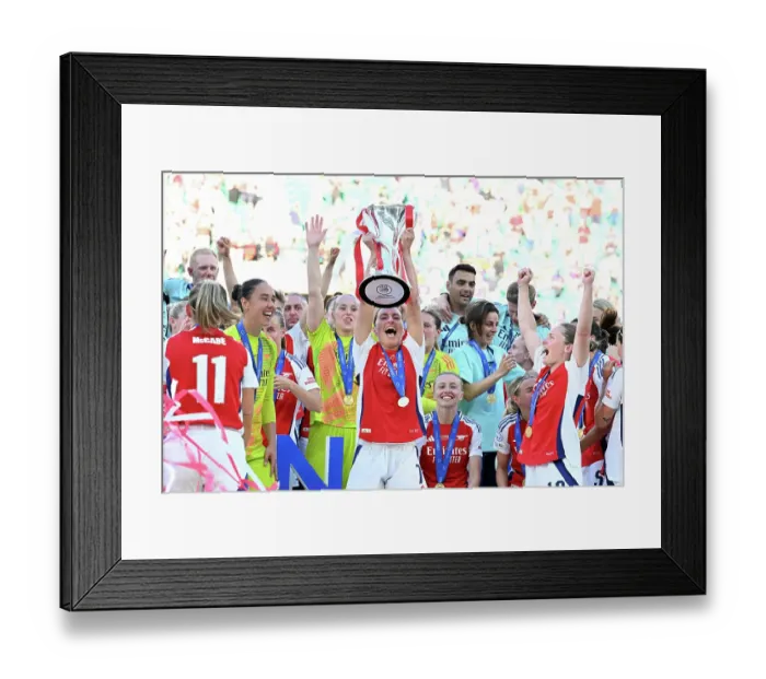 Framed Print : Arsenal WFC v FC Barcelona - UEFA Women's Champions League Final Arsenal WFC v FC Barcelona - UEFA Women's Champions League Final