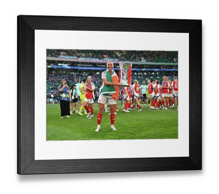 Framed Print : Arsenal WFC v FC Barcelona - UEFA Women's Champions League Final Arsenal WFC v FC Barcelona - UEFA Women's Champions League Final