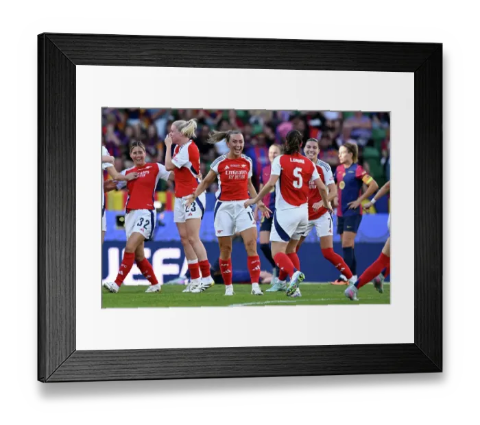 Framed Print : Arsenal WFC v FC Barcelona - UEFA Women's Champions League Final Arsenal WFC v FC Barcelona - UEFA Women's Champions League Final