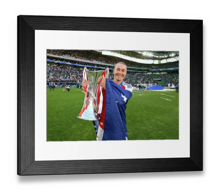Framed Print : Arsenal WFC v FC Barcelona - UEFA Women's Champions League Final Arsenal WFC v FC Barcelona - UEFA Women's Champions League Final