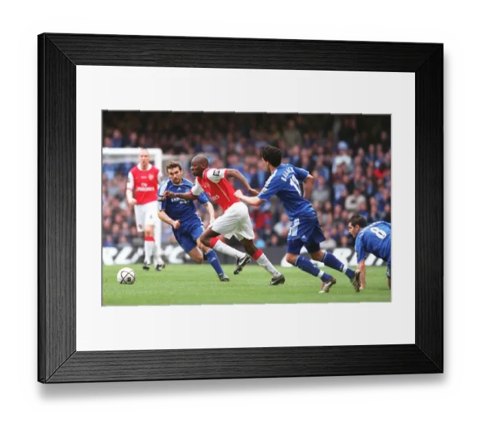 Framed Print : Abou Diaby (Arsenal) Andriy Shevchenko and Michael Ballack (Chelsea)