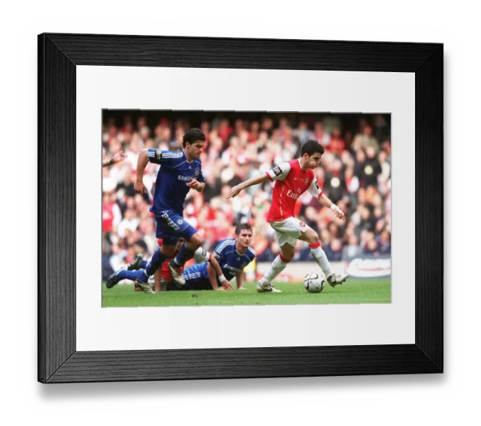 Framed Print : Cesc Fabregas (Arsenal) Micahel Ballack (Chelsea) Framed Print : Cesc Fabregas (Arsenal) Micahel Ballack (Chelsea)