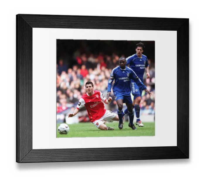 Framed Print : Clash of Legends: Fabregas vs. Makelele in the Arsenal vs. Chelsea Carling Cup Final, 2007