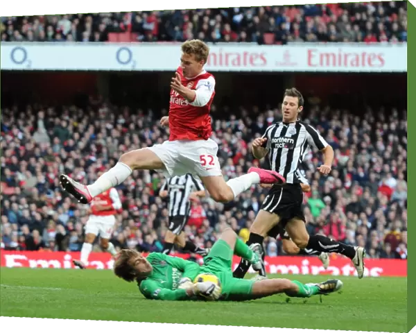 Nicklas Bendtner (Arsenal) Tim Krul (Newcastle). Arsenal 0: 1 Newcastle United
