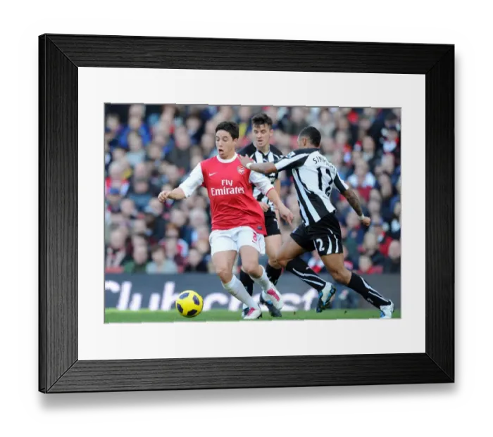 Framed Print : Samir Nasri (Arsenal) Danny Simpson (Newcastle). Arsenal 0: 1 Newcastle United Framed Print : Samir Nasri (Arsenal) Danny Simpson (Newcastle). Arsenal 0: 1 Newcastle United