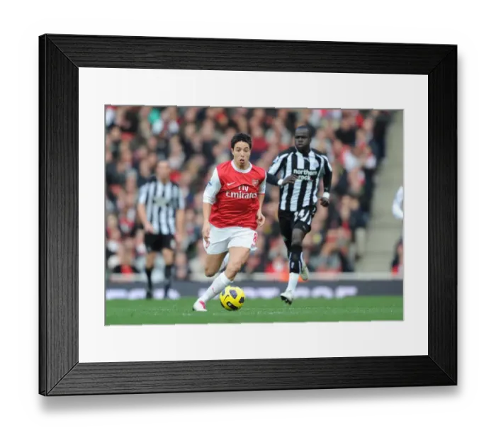 Framed Print : Samir Nasri (Arsenal) Cheik Tiote (Newcastle). Arsenal 0: 1 Newcastle United