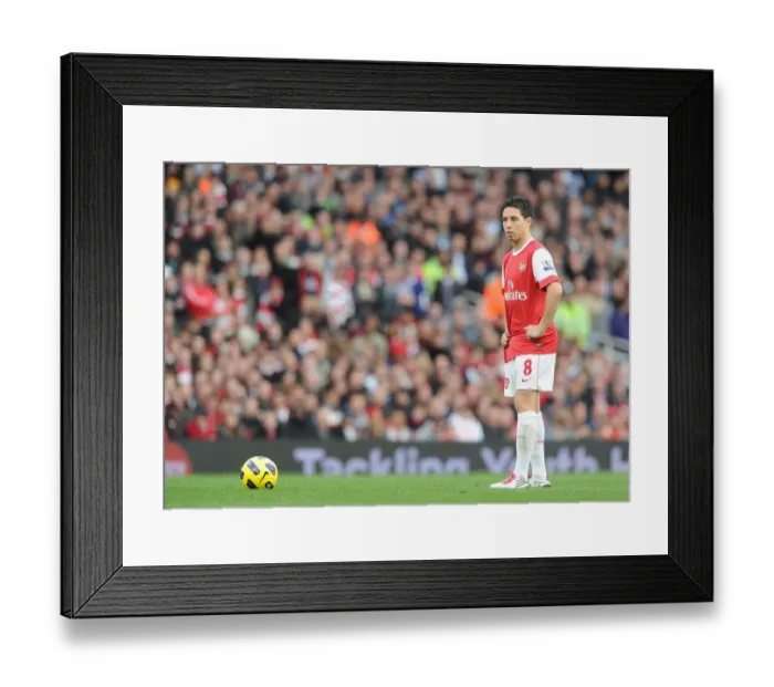 Framed Print : Samir Nasri (Arsenal). Arsenal 1: 0 West Ham United, Barclays Premier League