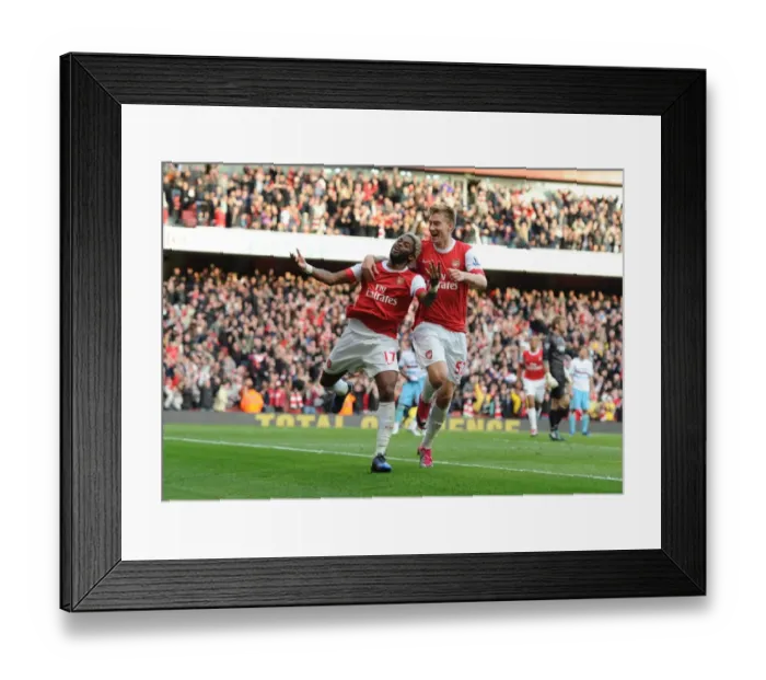 Framed Print : Arsenal's Unstoppable Duo: Song and Bendtner Score First Goal Against West Ham United (30 / 10 / 2010) Framed Print : Arsenal's Unstoppable Duo: Song and Bendtner Score First Goal Against West Ham United (30 / 10 / 2010)