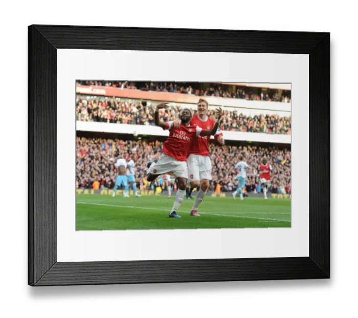 Framed Print : Arsenal's Unstoppable Duo: Song and Bendtner Secure 1-0 Victory Over West Ham (30 / 10 / 2010) Framed Print : Arsenal's Unstoppable Duo: Song and Bendtner Secure 1-0 Victory Over West Ham (30 / 10 / 2010)