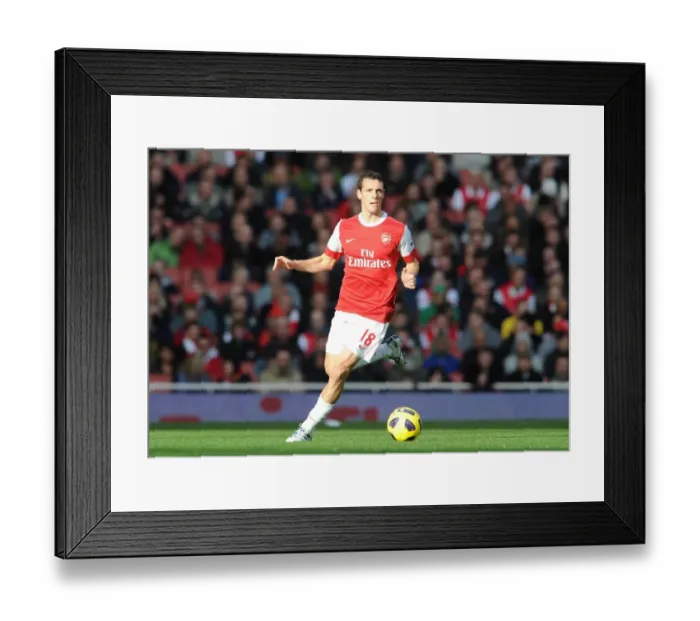 Framed Print : Sebastien Scuillaci (Arsenal). Arsenal 1: 0 West Ham United, Barclays Premier League Framed Print : Sebastien Scuillaci (Arsenal). Arsenal 1: 0 West Ham United, Barclays Premier League