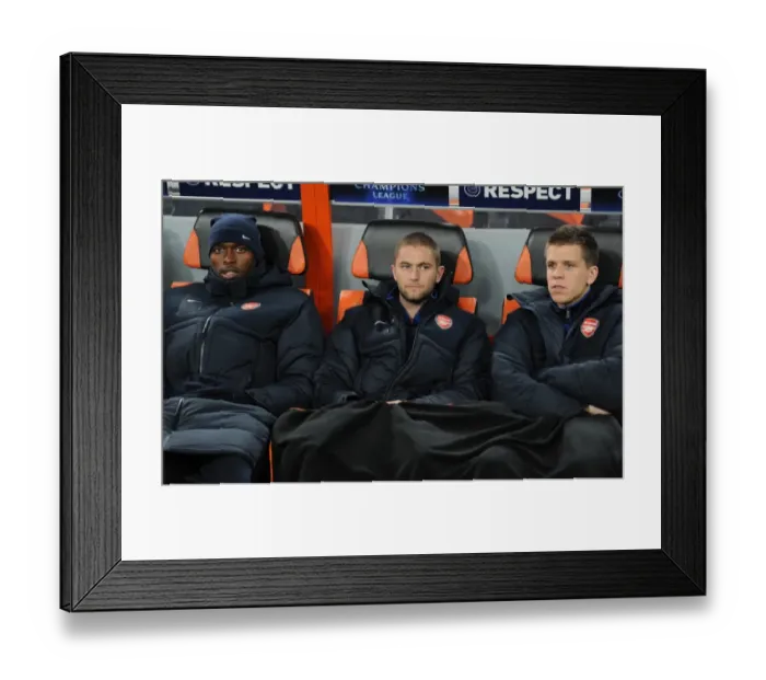 Framed Print : Jay Emmanuel Thomas, Henri Lansbury and Wojciech Szczesny (Arsenal). Shakhtar Donetsk 2