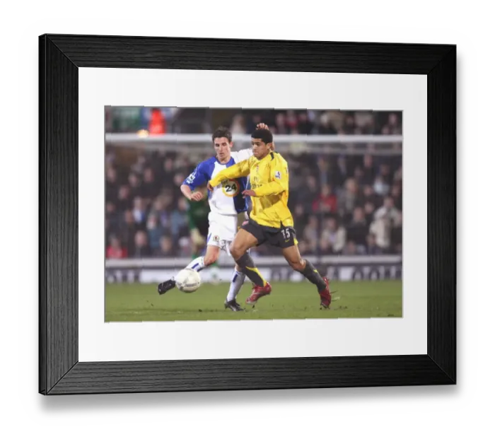 Framed Print : Denilson vs. Matt Derbyshire: The FA Cup Upset at Ewood Park - Arsenal 0-1 Blackburn, 2007