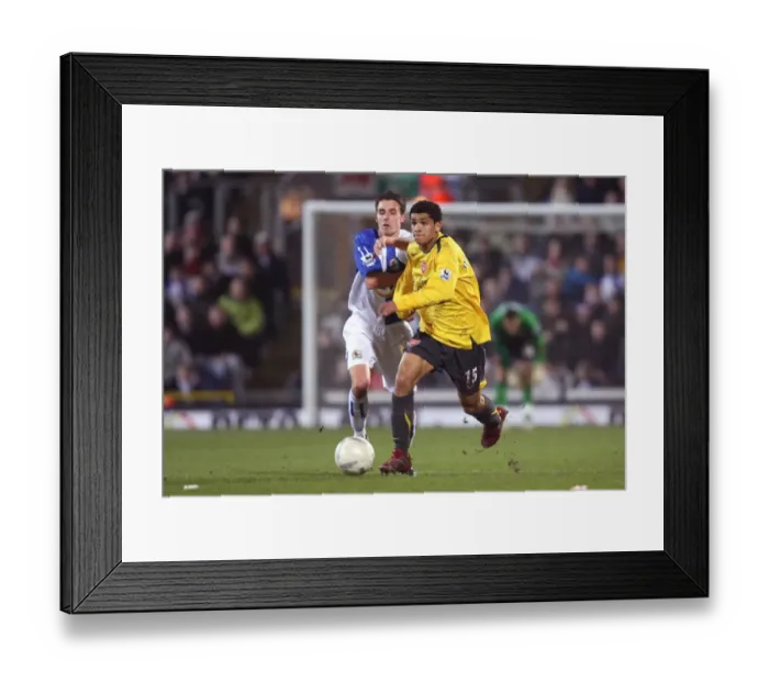 Framed Print : Denilson (Arsenal) Matt Derbyshire (Blackburn)