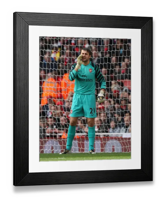 Framed Print : Arsenal's Lukasz Fabianski Secures 1:0 Win Over West Ham United in Barclays Premier League