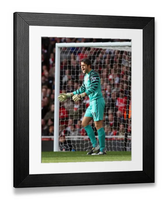 Framed Print : Arsenal's Lukasz Fabianski Secures 1:0 Victory Over West Ham United in Premier League