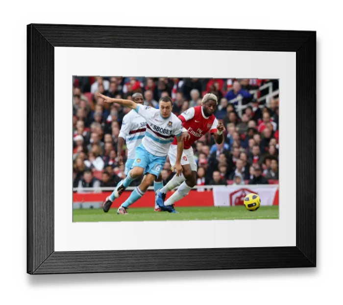 Framed Print : Alex Song (Arsenal) Mark Noble (West Ham). Arsenal 1: 0 West Ham United