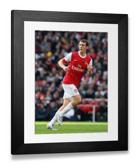 Framed Print : Sebastien Squillaci (Arsenal). Arsenal 1: 0 West Ham United. Barclays Premier League