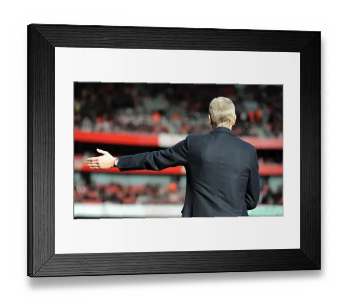 Framed Print : Arsene Wenger: Arsenal Manager in Defeat to Newcastle United (0:1), 2010