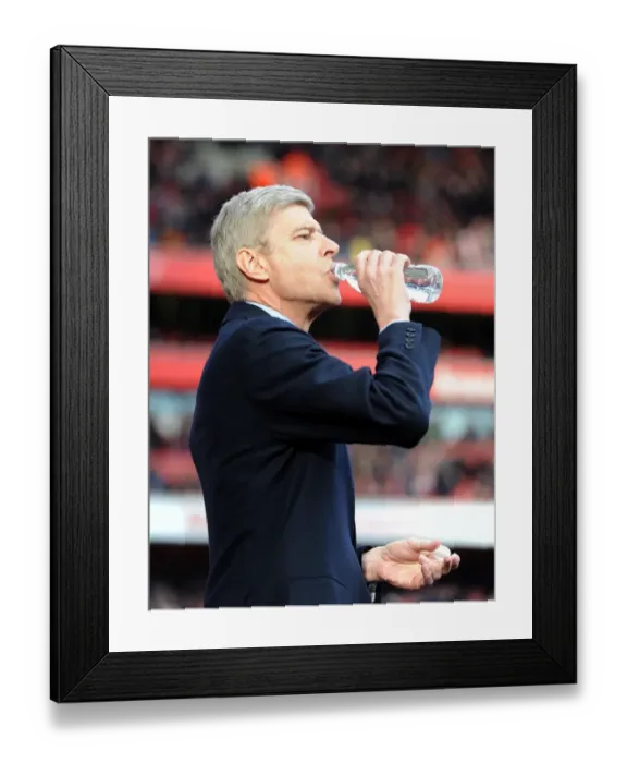 Framed Print : Arsene Wenger: Arsenal Manager Faces New Challenge in 0:1 Defeat to Newcastle United, Barclays Premier League, Emirates Stadium, 11 / 7 / 10