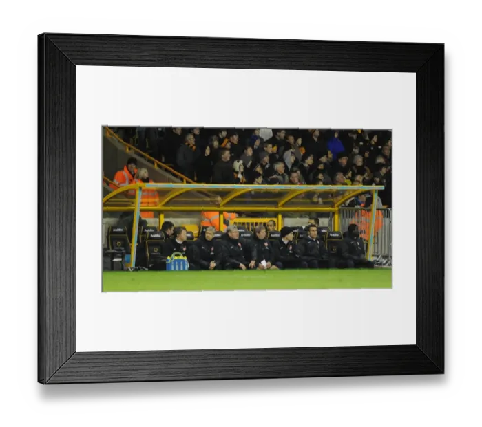 Framed Print : The Arsenal bench during the match. Wolverhampton Wanderers 0: 2 Arsenal Framed Print : The Arsenal bench during the match. Wolverhampton Wanderers 0: 2 Arsenal