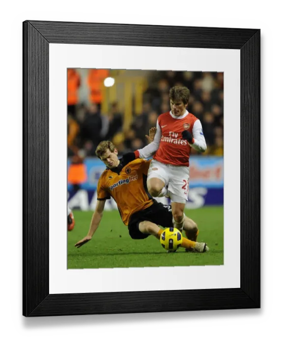 Framed Print : Andrey Arshavin (Arsenal) Richard Stearman (Wolves). Wolverhampton Wanderers 0: 2 Arsenal Framed Print : Andrey Arshavin (Arsenal) Richard Stearman (Wolves). Wolverhampton Wanderers 0: 2 Arsenal