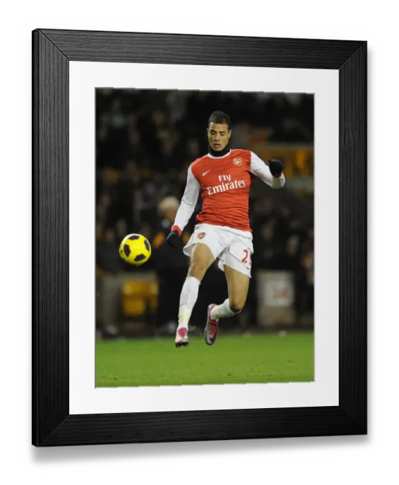 Framed Print : Marouane Chamakh Scores Twice: Arsenal Cruise Past Wolverhampton Wanderers 0-2