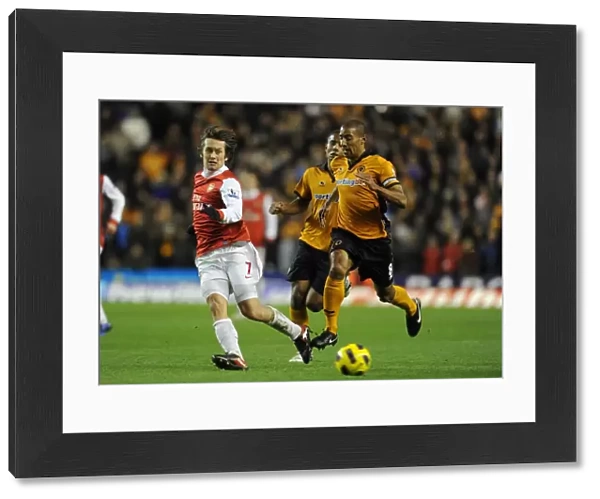 Tomas Rosicky (Arsenal) Karl Henry (Wolves). Wolverhampton Wanderers 0: 2 Arsenal