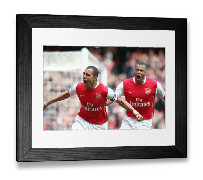 Framed Print : Gilberto and Baptista: Celebrating Arsenal's First Goal Against Reading (2:1), FA Premiership, Emirates Stadium (3 / 3 / 07) Framed Print : Gilberto and Baptista: Celebrating Arsenal's First Goal Against Reading (2:1), FA Premiership, Emirates Stadium (3 / 3 / 07)