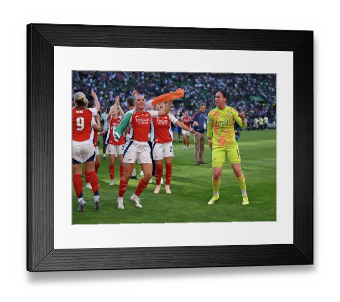 Framed Print : Arsenal WFC v FC Barcelona - UEFA Women's Champions League Final Arsenal WFC v FC Barcelona - UEFA Women's Champions League Final
