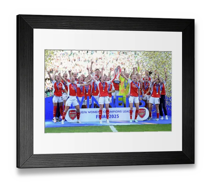 Framed Print : Arsenal WFC v FC Barcelona - UEFA Women's Champions League Final Arsenal WFC v FC Barcelona - UEFA Women's Champions League Final