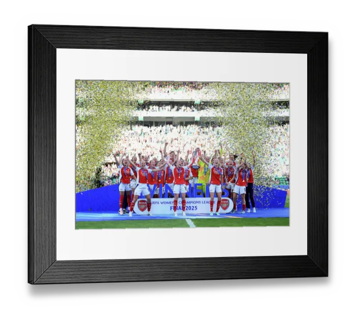 Framed Print : Arsenal WFC v FC Barcelona - UEFA Women's Champions League Final Arsenal WFC v FC Barcelona - UEFA Women's Champions League Final