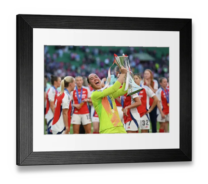Framed Print : Arsenal WFC v FC Barcelona - UEFA Women's Champions League Final Arsenal WFC v FC Barcelona - UEFA Women's Champions League Final