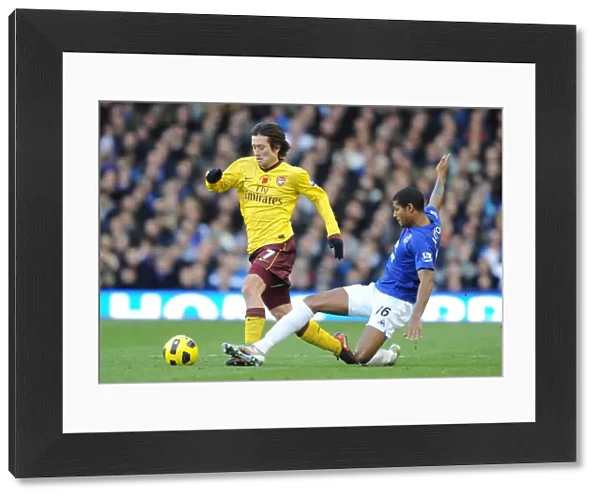 Tomas Rosicky (Arsenal) Jermaine Beckford (Everton). Everton 1: 2 Arsenal