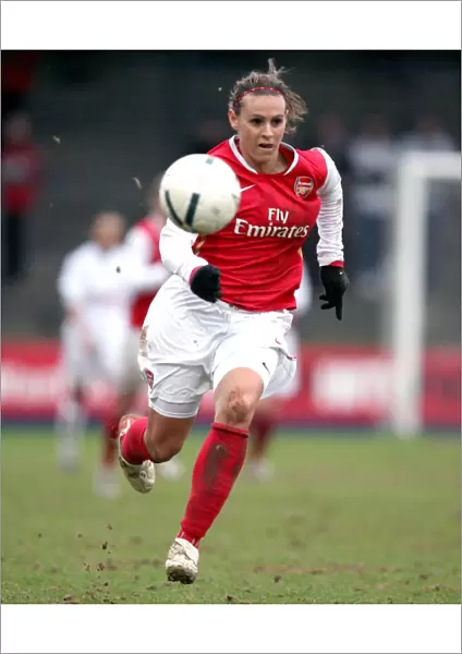 Arsenal's Julie Fleeting Celebrates League Cup Final Victory Over Leeds United